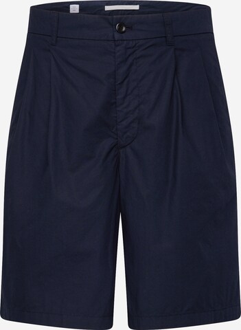 NORSE PROJECTS Regular Bandplooibroek 'Benn' in Blauw: voorkant