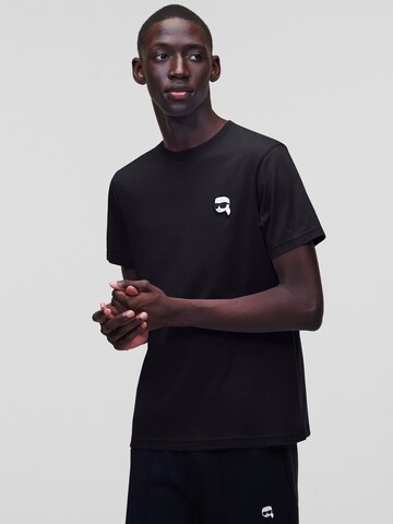 Karl Lagerfeld Тениска ' Ikonik 2.0 Mini ' в черно: отпред
