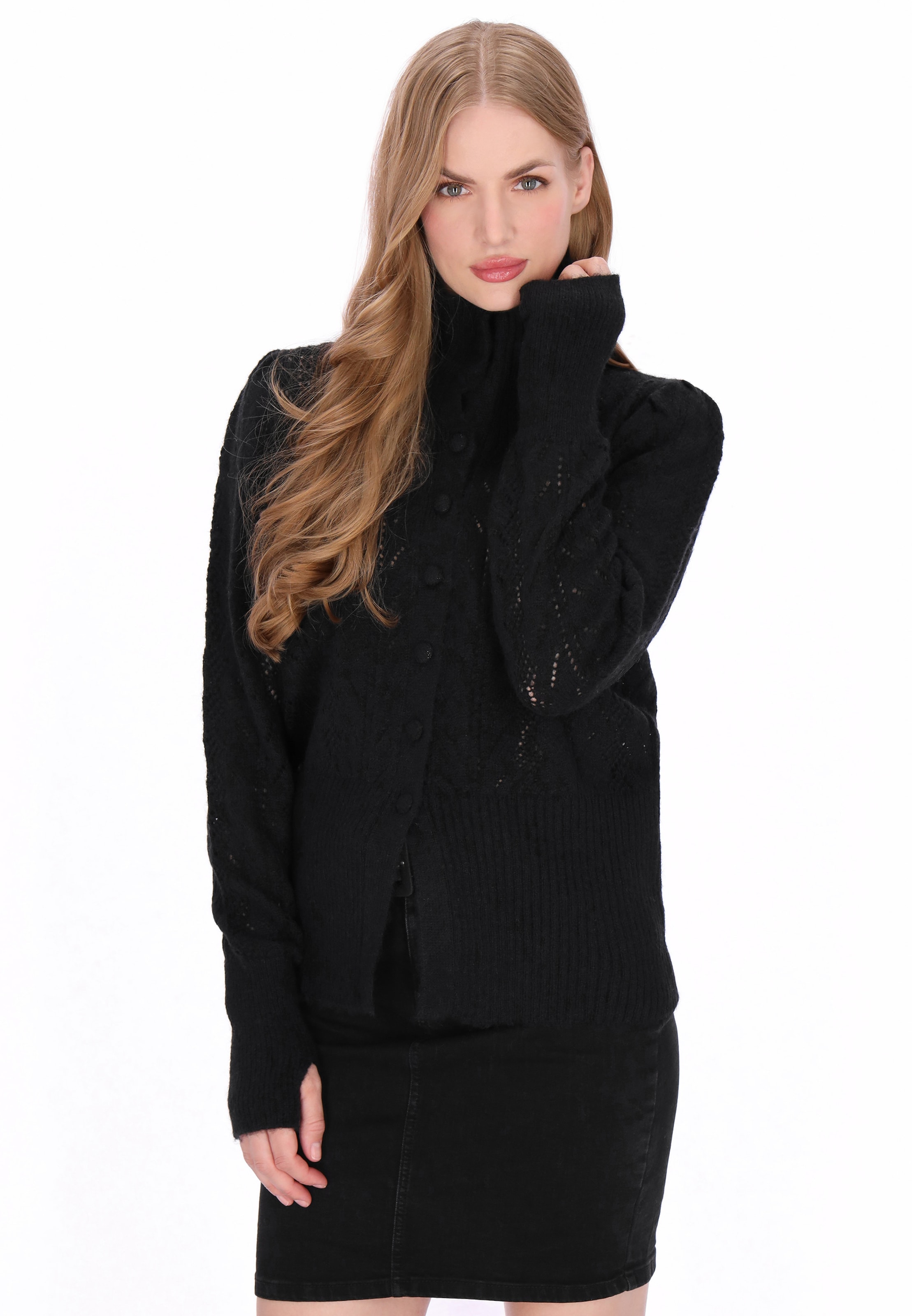 DreiMaster Vintage - Cárdigan 'Vintage' en negro: frente