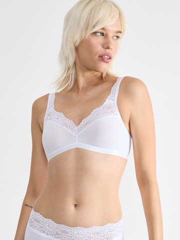 SLOGGI - Bustier Sujetador ' Romance ' en blanco: frente