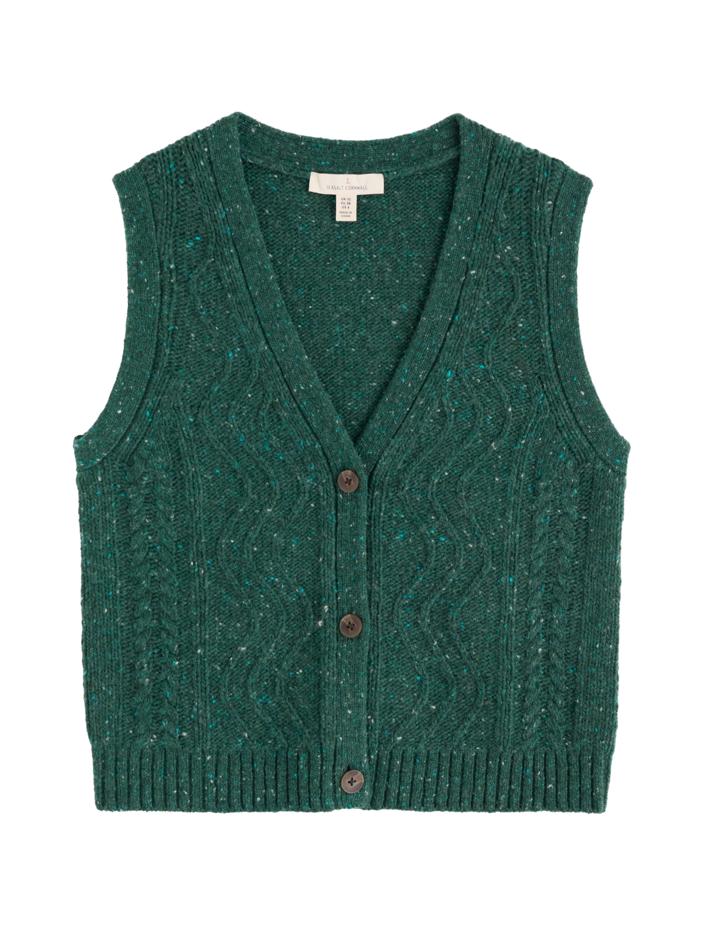 Seasalt Cornwall Vest 'Pendouer' i grøn: forside