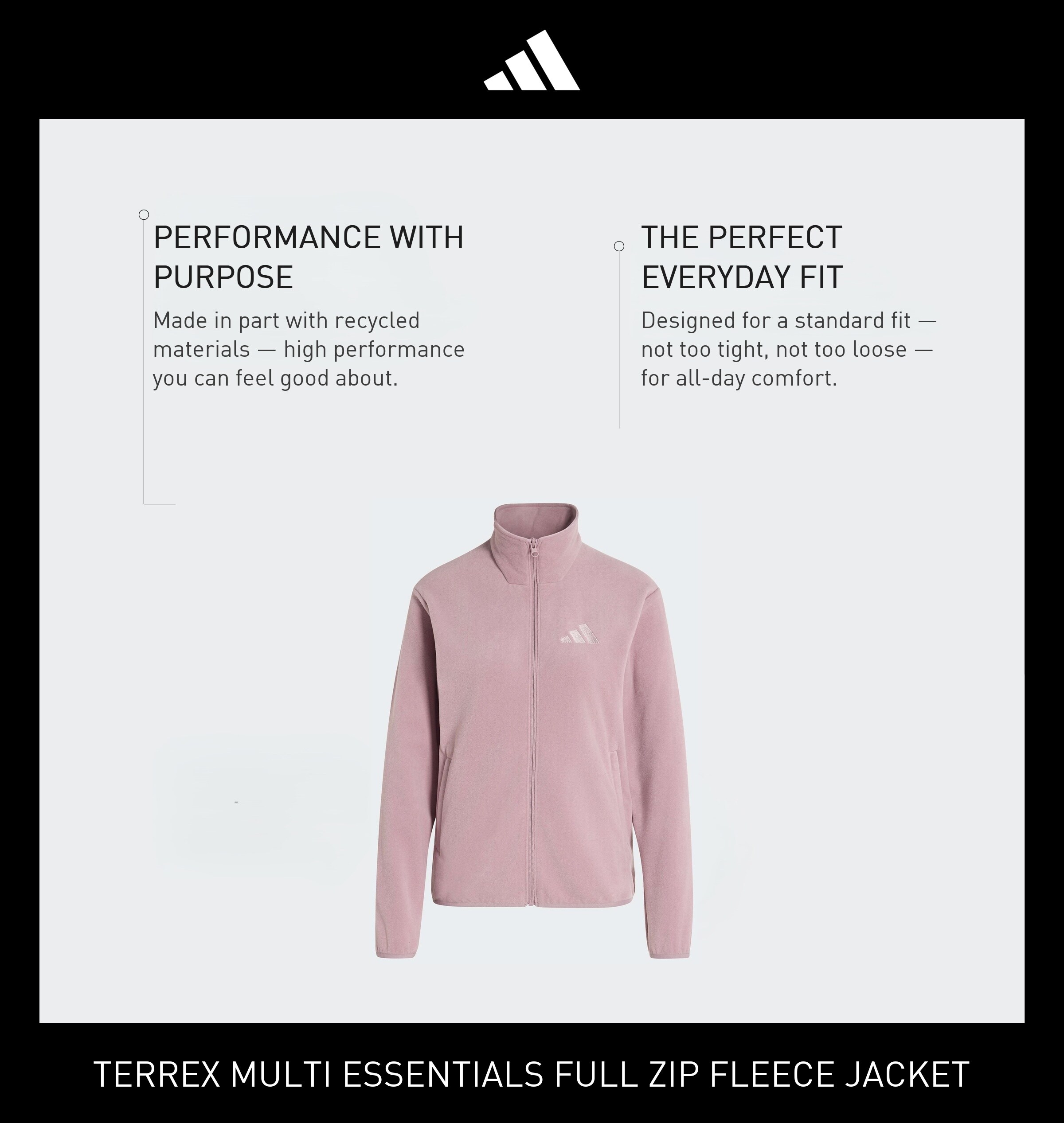 ADIDAS TERREX Toiminnallinen fleecetakki 'Essentials' värissä lila