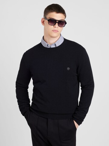 TIMBERLAND Regular Fit Pullover in Schwarz: Vorderseite