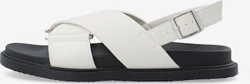 Sandalo con cinturino di Bianco in bianco: frontale