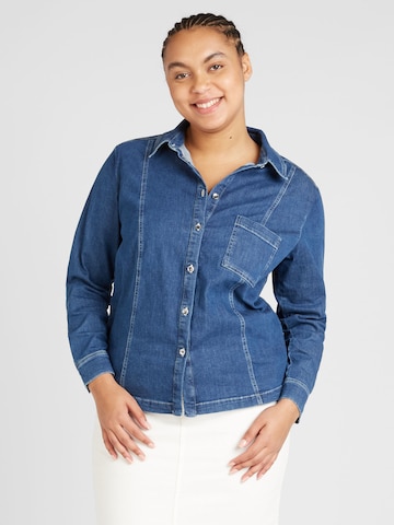 Persona by Marina Rinaldi Blouse 'DAZZY' in Blauw: voorkant