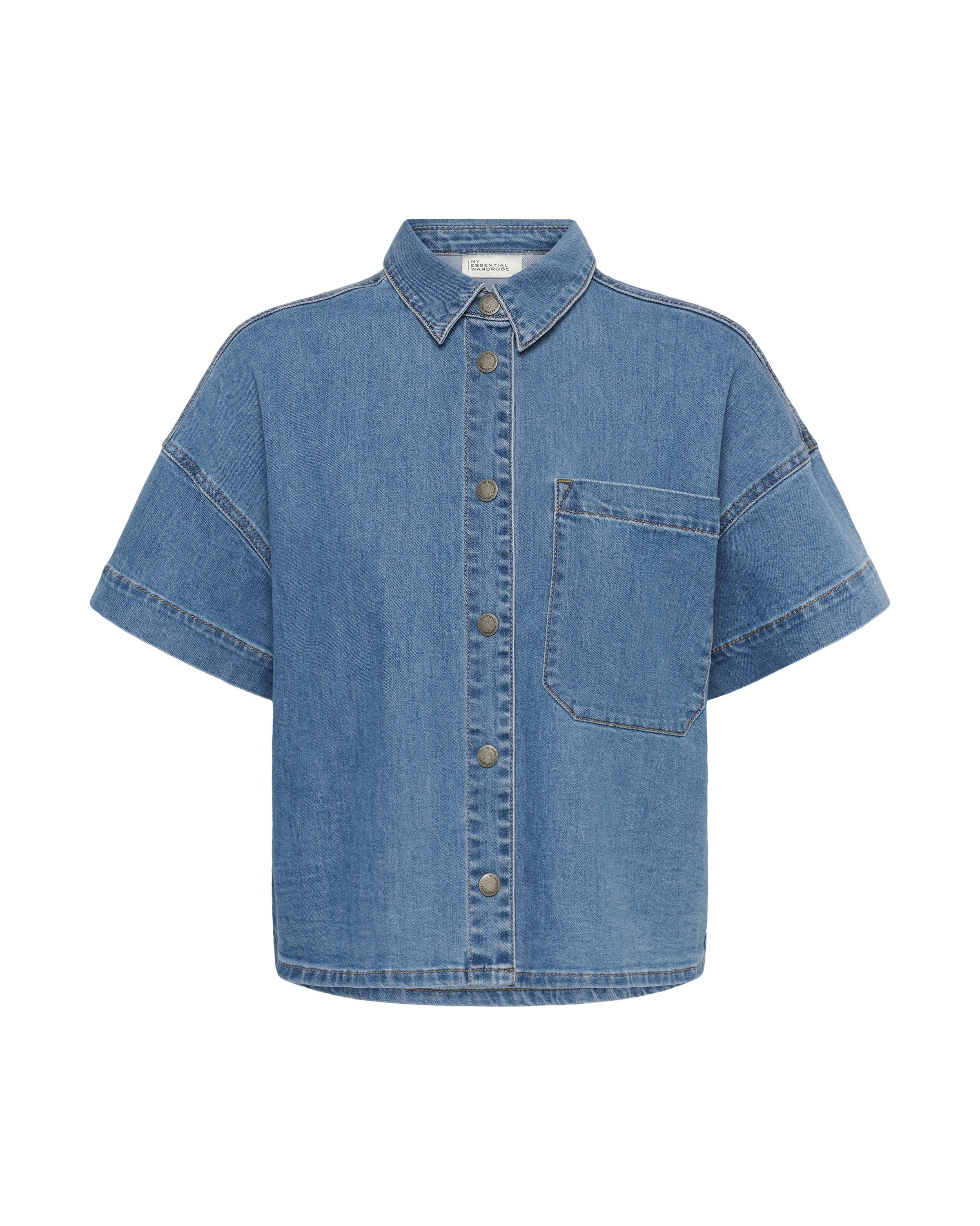 My Essential Wardrobe - Camiseta 'Linn' en azul: frente