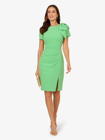 Adrianna Papell Cocktail Dress 'Pleated Bow Midi Dress' in Green