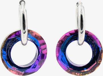 Sergio Engel Ohrringe 'Cosmic Ohrring 05 Edle Hoops mit Kristallcharm' in Pink: Vorderseite