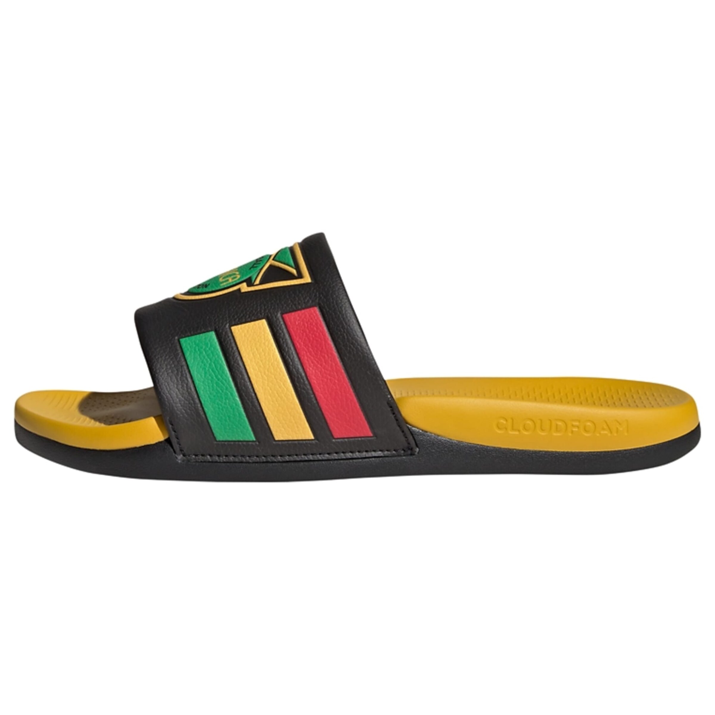 ADIDAS SPORTSWEAR Mule 'Adilette Comfort 2.0 JFF' en moutarde / vert / rouge / noir, Vue avec produit