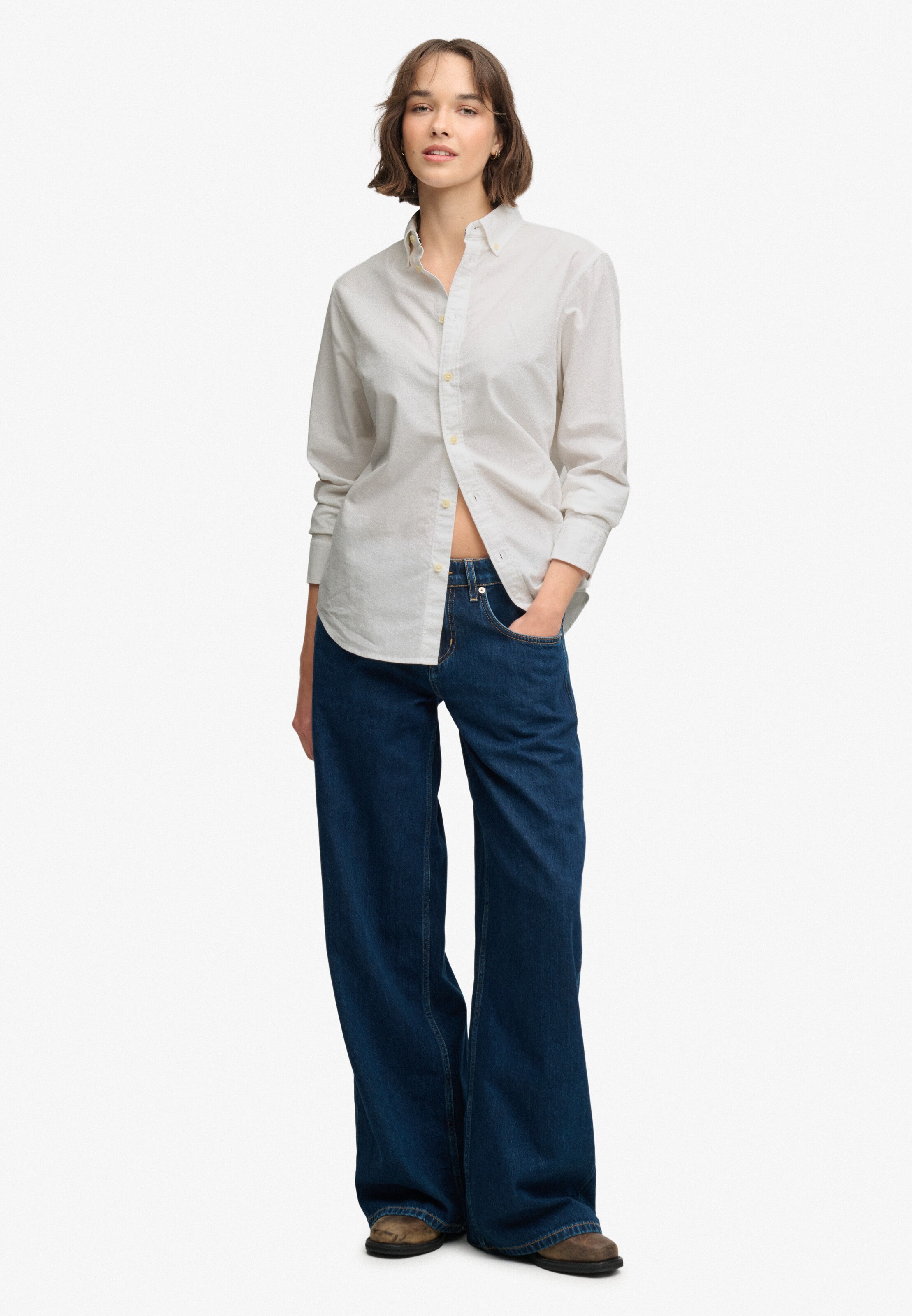 Superdry & Co Blouse 'Oxford' in Wit