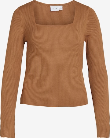 VILA Sweater 'Popsa' in Brown: front