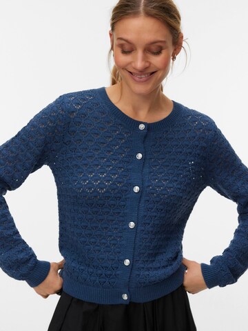 VERO MODA Gebreid vest 'VMJaqueline' in Blauw