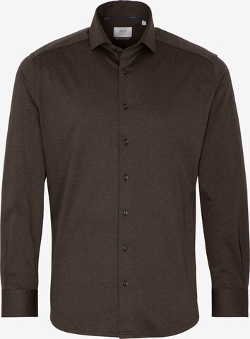 ETERNA Regular fit Button Up Shirt in Brown: front