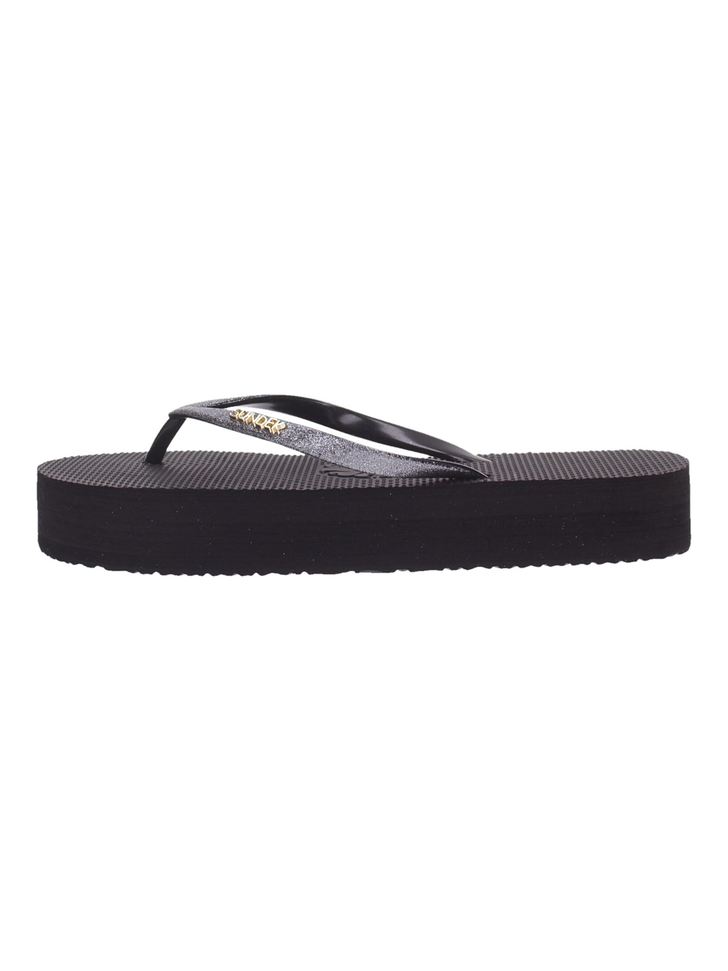 Infradito di Sundek in nero: frontale