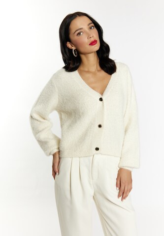 faina Knit cardigan in White: front