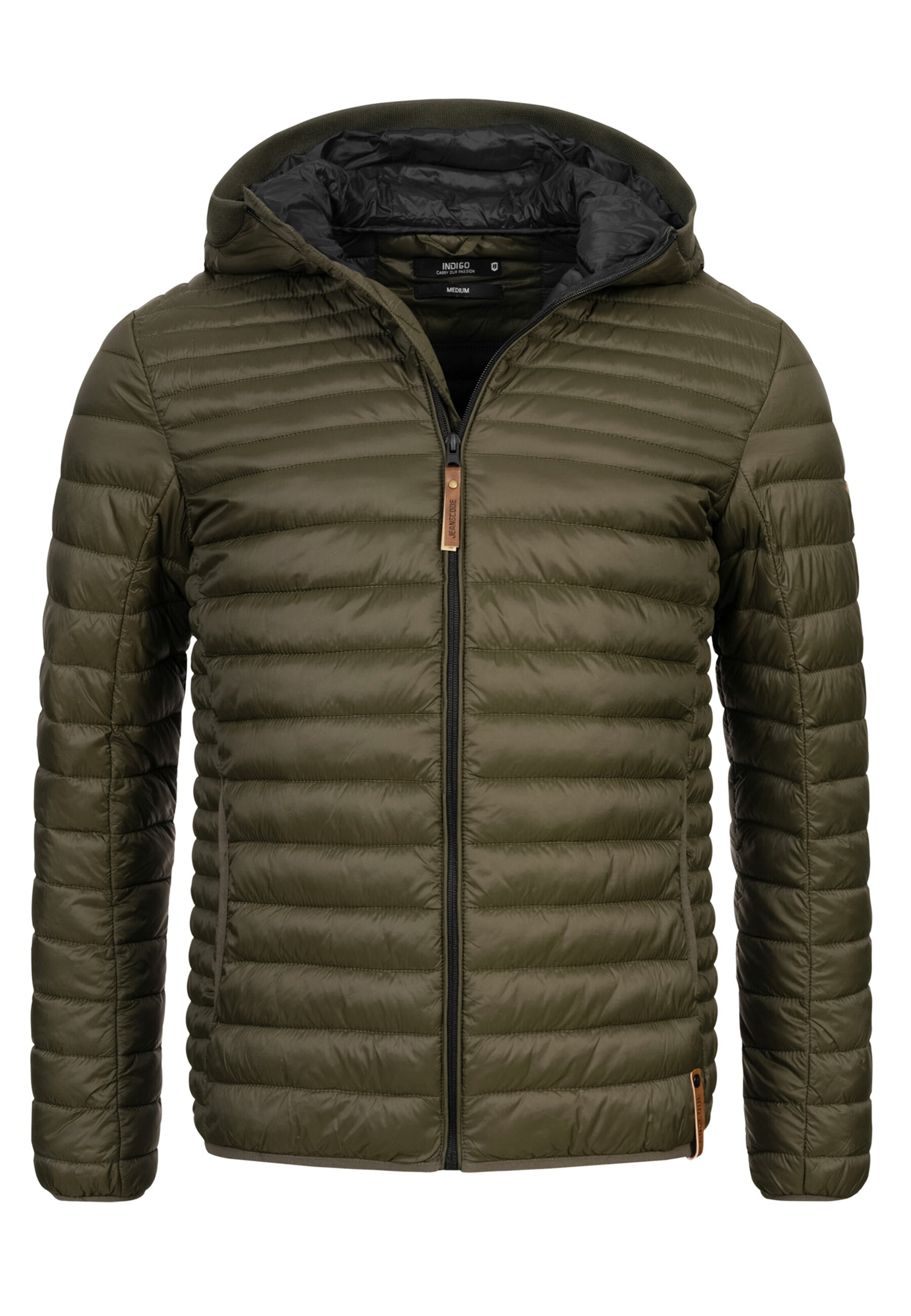 INDICODE JEANS Between-season jacket 'Bowers' in Green: front
