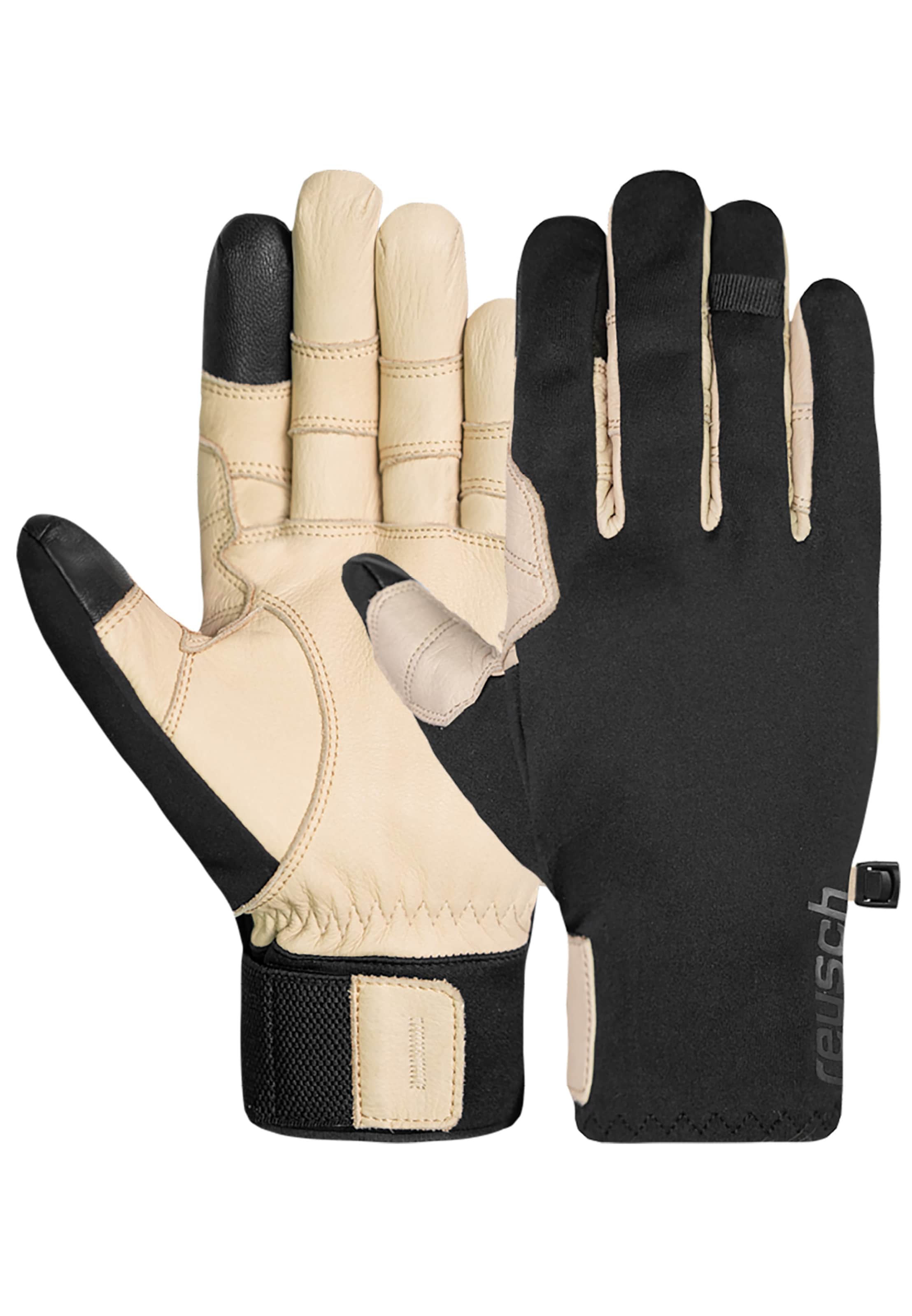 REUSCH Vingerhandschoenen 'Track-X TOUCH-TEC' in Beige: voorkant