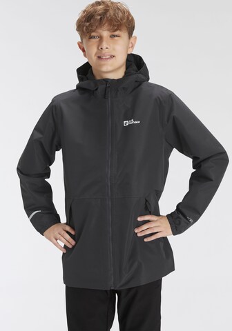 JACK WOLFSKIN Outdoorová bunda 'Snowy Days' – černá: přední strana