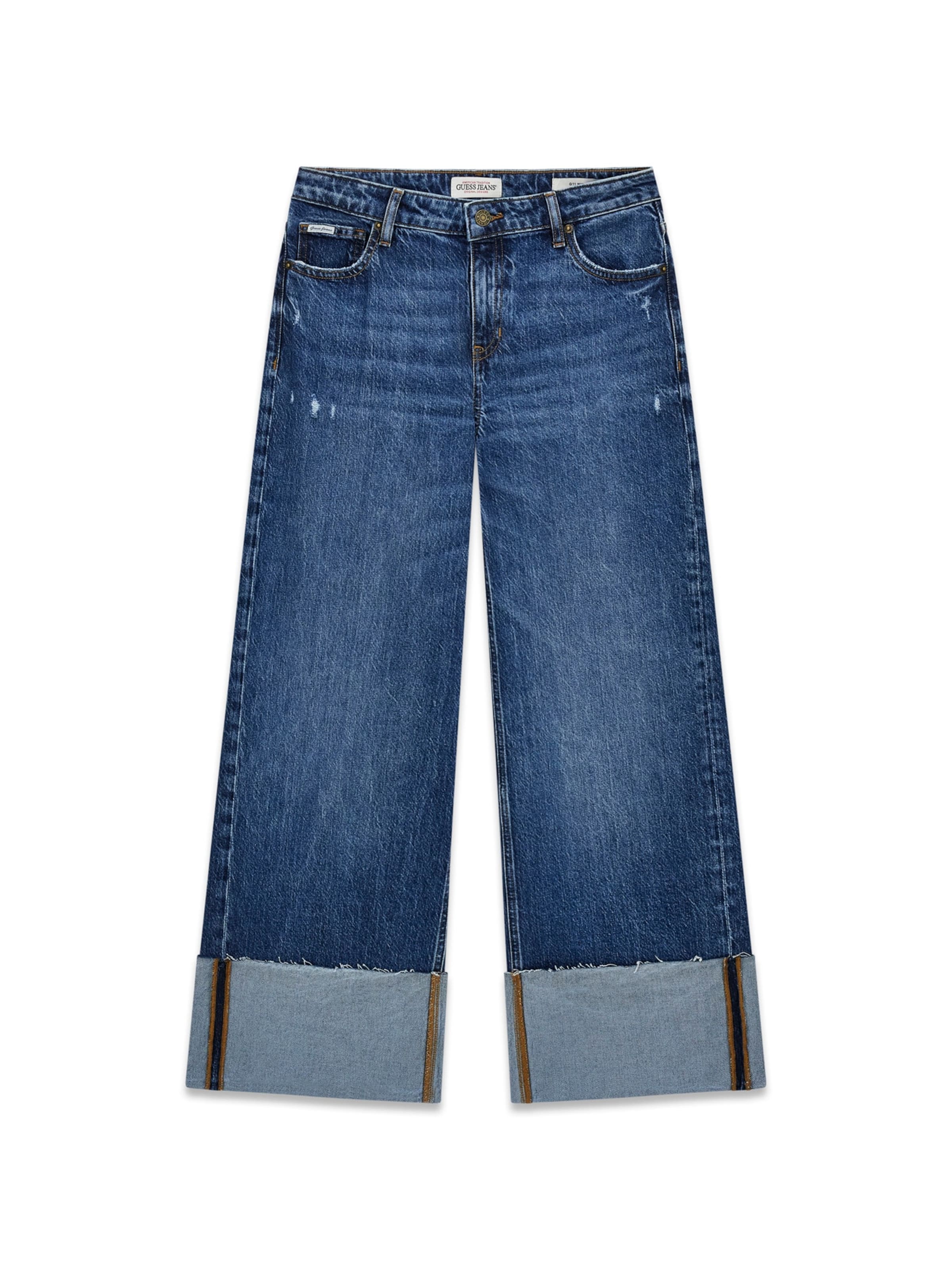 Wide Leg Jean GUESS JEANS en bleu : devant