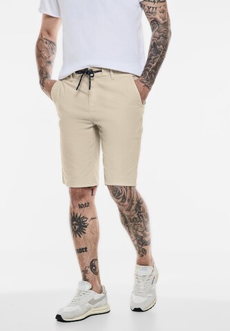 Street One MEN Regular Chino Pants in Beige: front