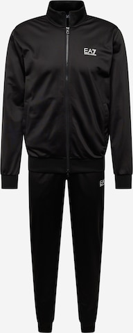 Survêtement EA7 Emporio Armani en noir : devant