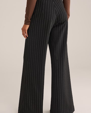WE Fashion - Pierna ancha Pantalón en negro