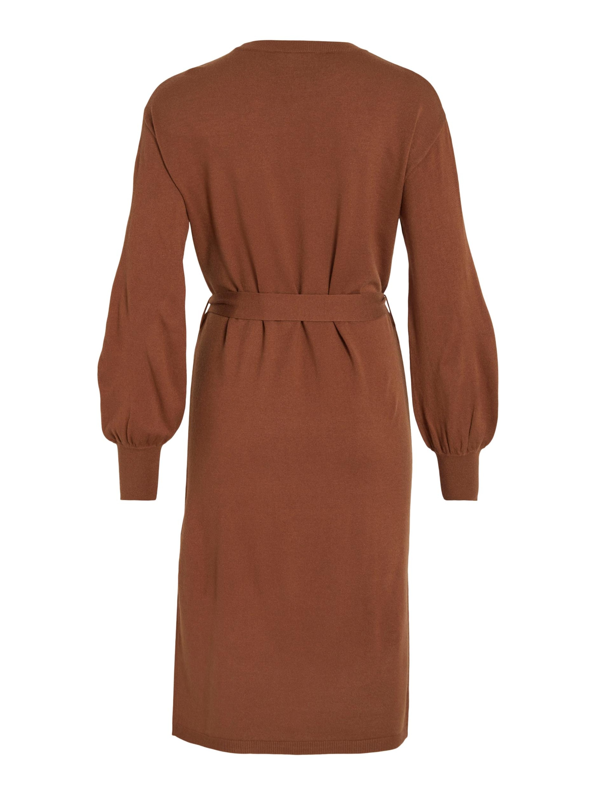 VILA Knitted dress 'VIRicky' in Brown