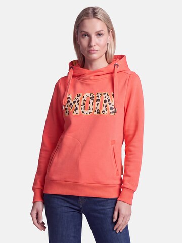 salzhaut Sweatshirt 'Sünn - Moin Leo ' in Oranje: voorkant