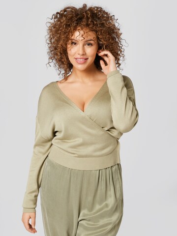 Guido Maria Kretschmer Curvy Knit cardigan 'Elif' in Green: front