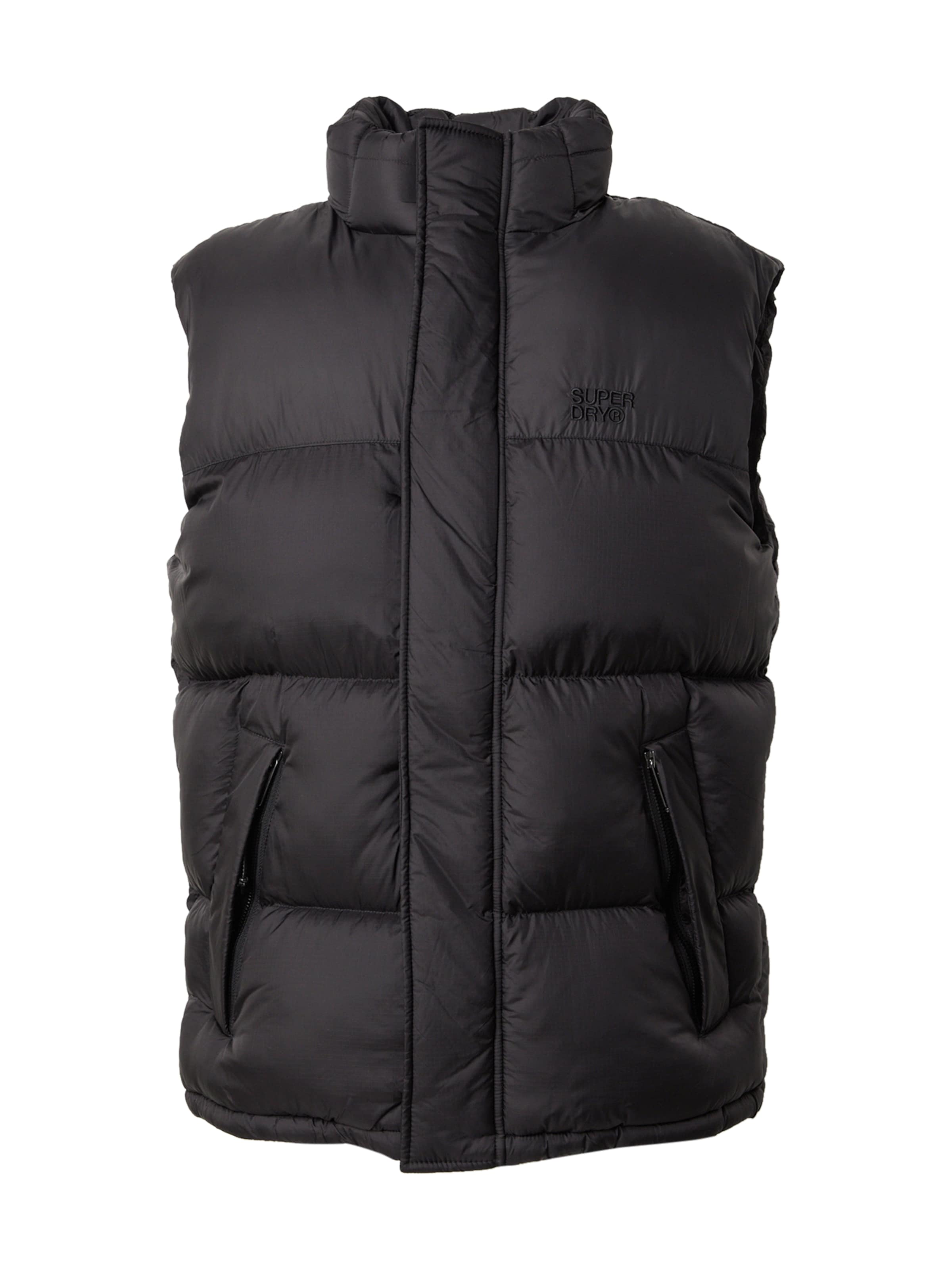 Vestă de la Superdry pe negru: față