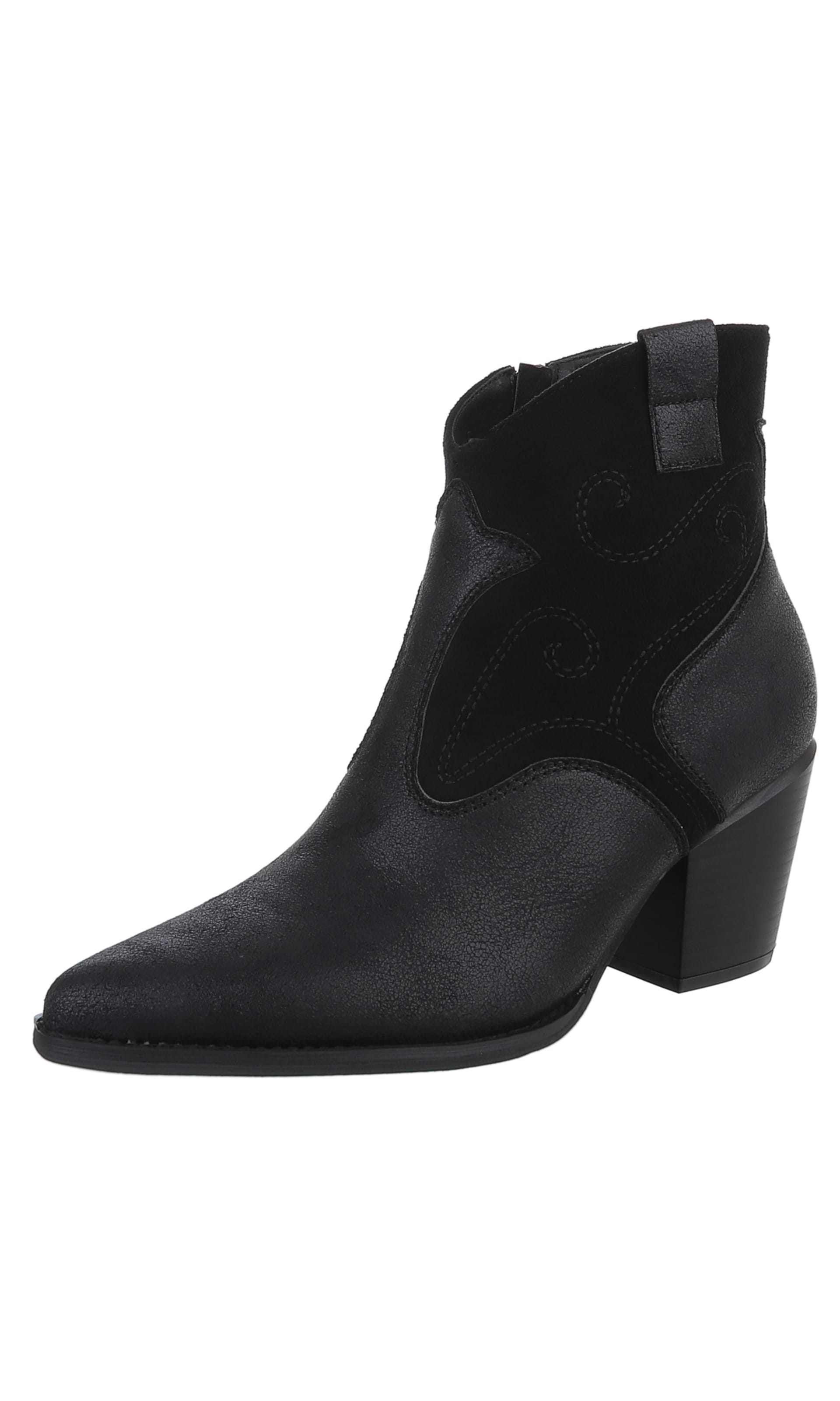 Ital-Design Cowboy Boots in Black: front