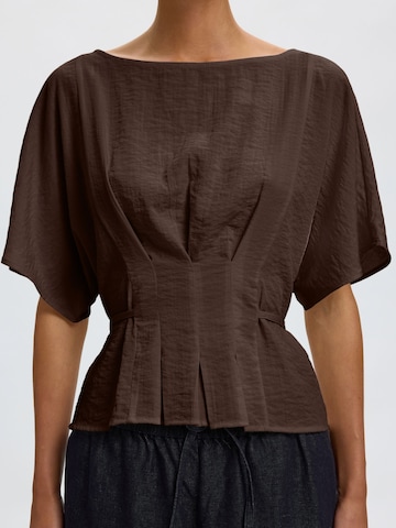 SELECTED - Blusa 'SLFMatilda' en marrón