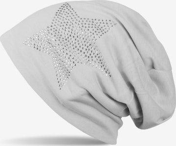 styleBREAKER Mütze 'Leichte Beanie mit Strass Stern' in Grau: Vorderseite