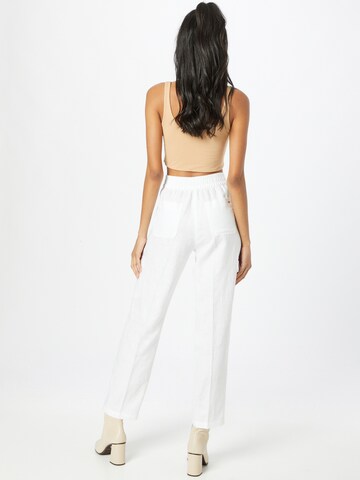 TAIFUN Loose fit Pleat-front trousers in White