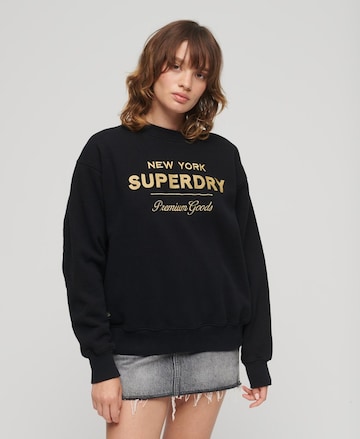 Sweat-shirt Superdry en noir : devant