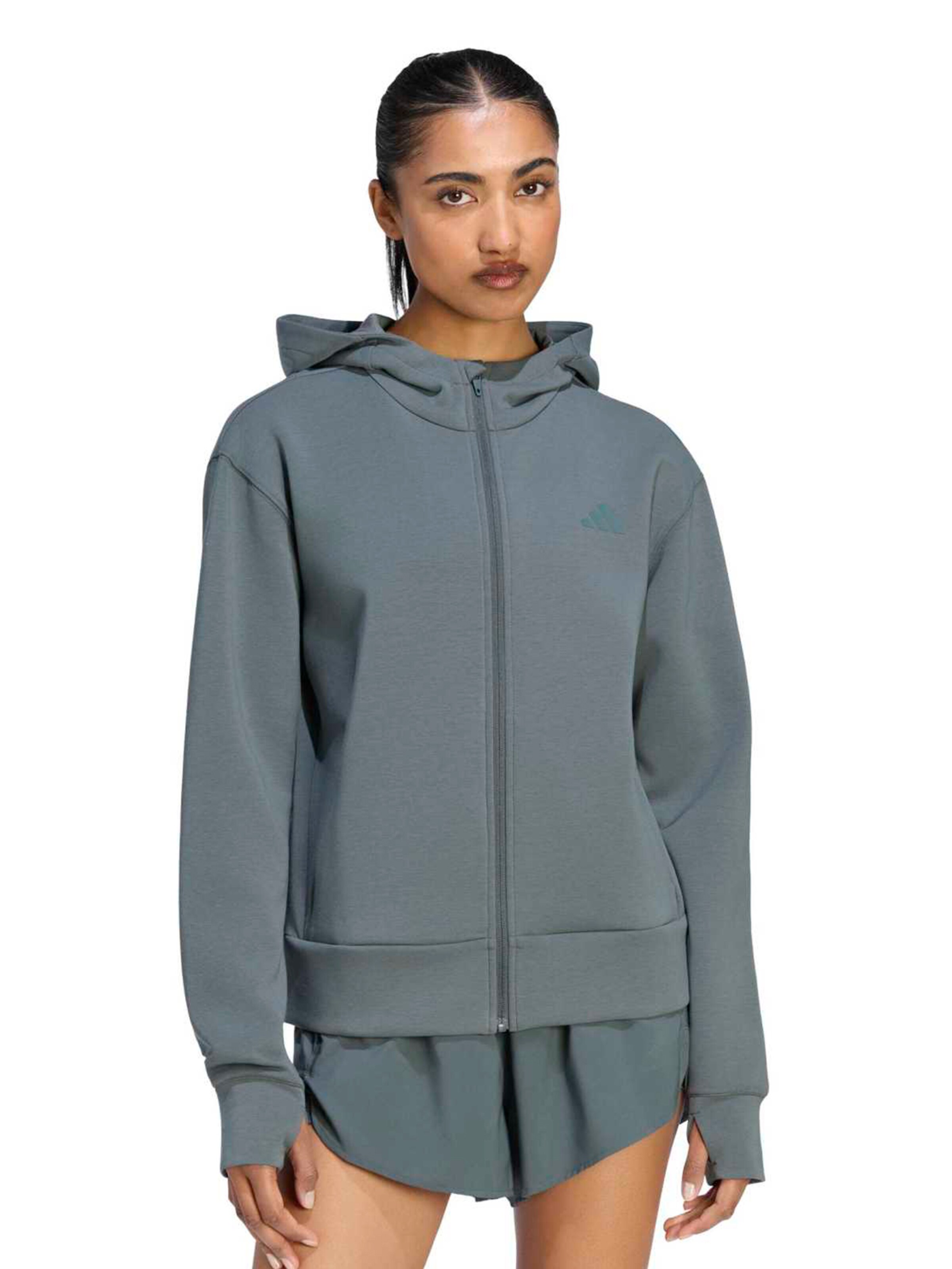 Giacca di felpa sportiva 'D4T' di ADIDAS PERFORMANCE in grigio: frontale