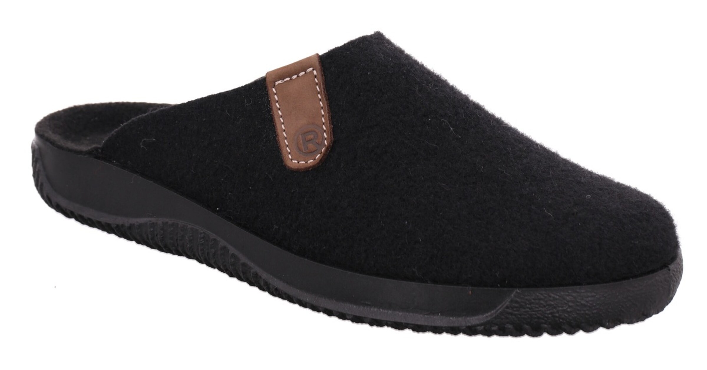 ROHDE Hausschuh in Schwarz: Vorderseite