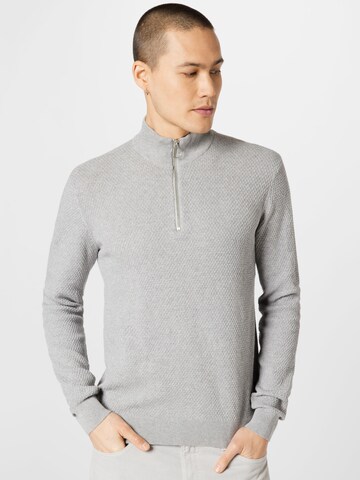 Casual Friday Sweater 'Karlo' in Grey: front