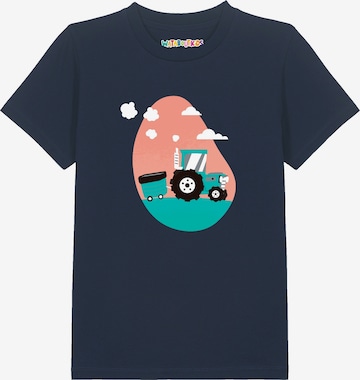 Maglietta 'Traktor' di watabout.kids in blu: frontale