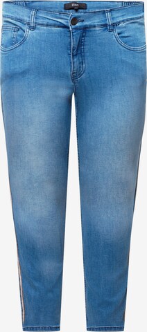 Zizzi Skinny Jeans 'LADAN' i blå: framsida