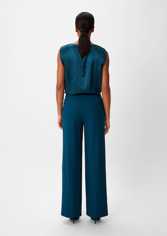 COMMA Wide leg Trousers with creases in Blue: back
