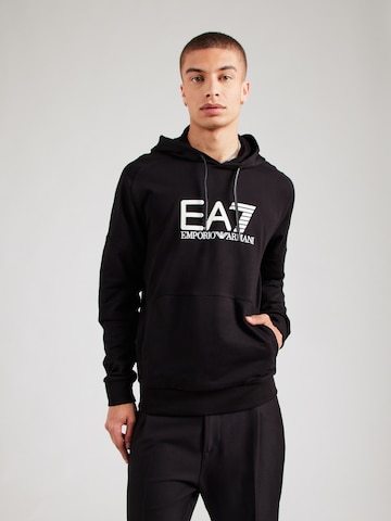 EA7 Emporio Armani Sweatshirt in Schwarz: Vorderseite