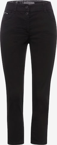 CECIL Slim fit Pants in Black: front