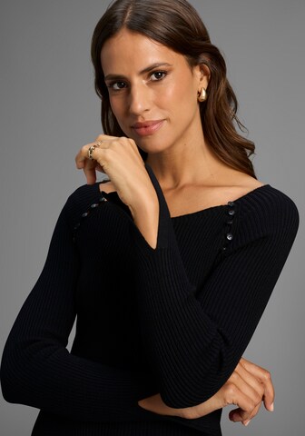 HECHTER PARIS Strickkleid in Schwarz