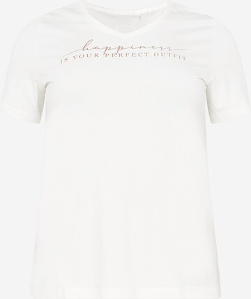SAMOON Тениска в бяло: отпред