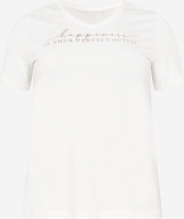 SAMOON - Camiseta en blanco: frente