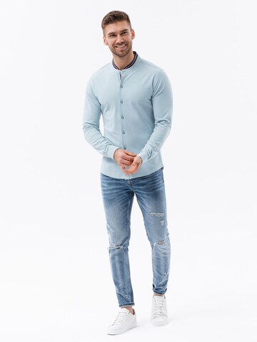 Ombre Slim Fit Hemd 'K542' in Blau