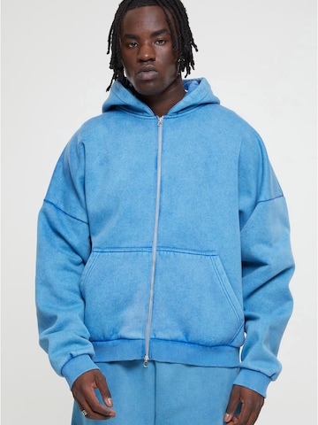 Urban Classics - Sudadera con cremallera en azul: frente