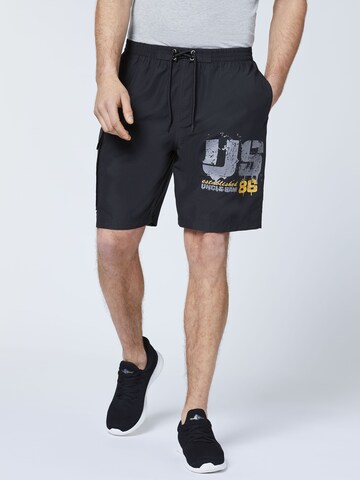 UNCLE SAM Regular Pants in Black: front