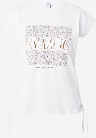 ZABAIONE - Camiseta 'Am44azing' en blanco: frente